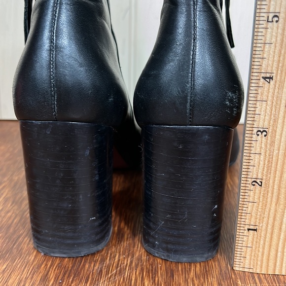 Zara Woman Black Chunk Heel Booties - Picture 7 of 10